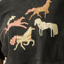 Painted Horses Vintage-Wash Cropped Graphic Tee