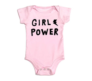 Girl Power Onesie in Pink Cotton