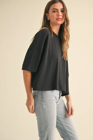 Cotton Linen Short Sleeve Top