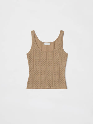 The Karis Tank Top | Knit Pointelle Tank Top by All Row