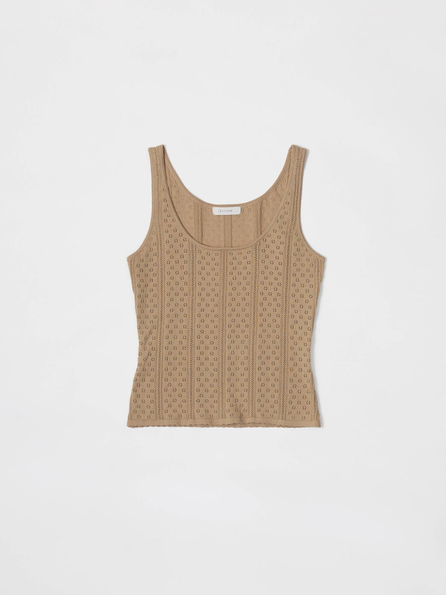 The Karis Tank Top | Knit Pointelle Tank Top by All Row