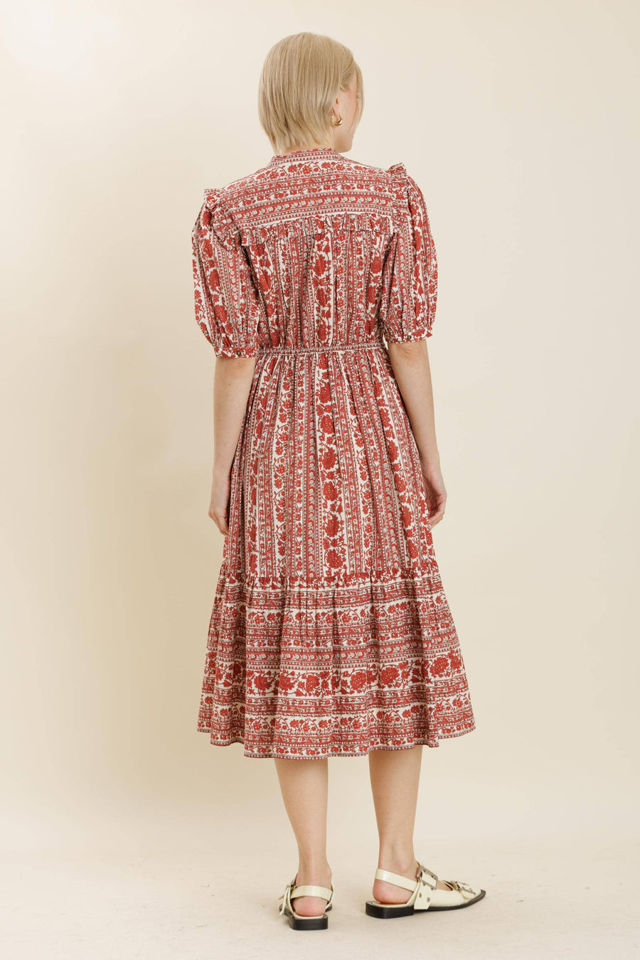 Floral Ruffle Midi Dress