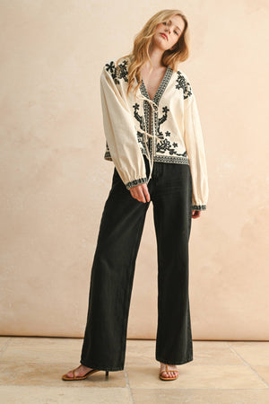 Floral Patch Detailed Jacket