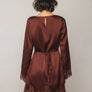 Satin & Lace Long Sleeve Mini Dress