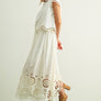Floral Embroidered Full Skirt