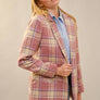 Plaid Pearl Button Blazer