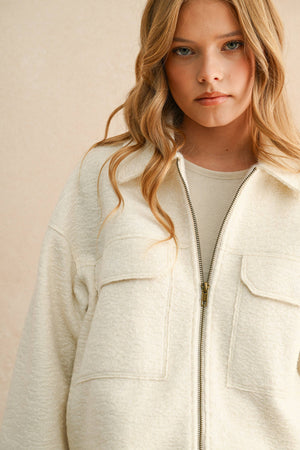 Big Pocket Front Zipper Closure Jacket