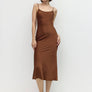 The Jasmine Dress | Crinkle Satin Midi Dress by Mod Ref