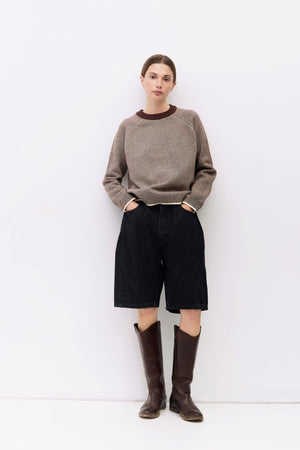 The Jae Sweater | Striped Long Sleeve Sweater by All Row