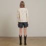 Western Embroidered Jacket with Corduroy Collar