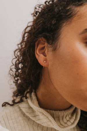 Chain Huggie Gold Stud Earrings by JaxKelly