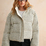 Patterned Tweed Puff Jacket