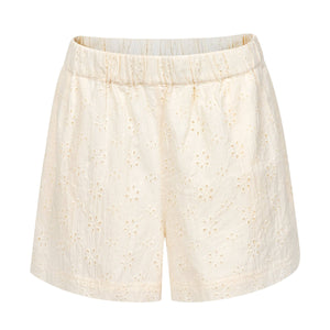 Ivory Eyelet Bermuda Short by Sunshine Tienda