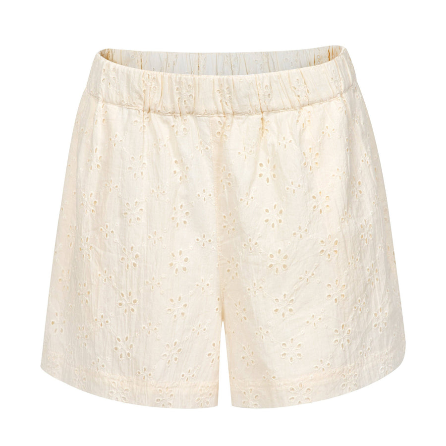 Ivory Eyelet Bermuda Short by Sunshine Tienda