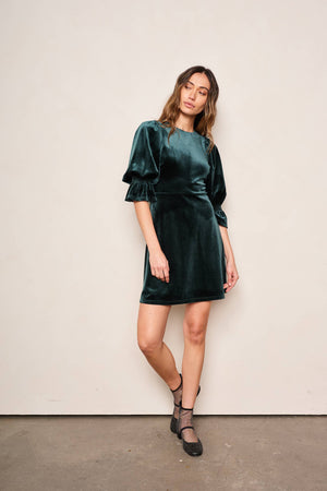 Phoebe Dress in Emerald by dRA