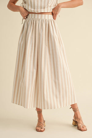 Striped Long Skirt