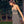 Crochet Knitted Black and Tan Dress