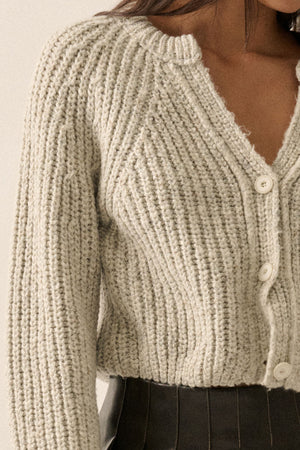 Confetti Button-Front Cardigan Sweater