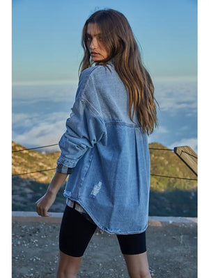 Untamed Denim Button Down by By Together