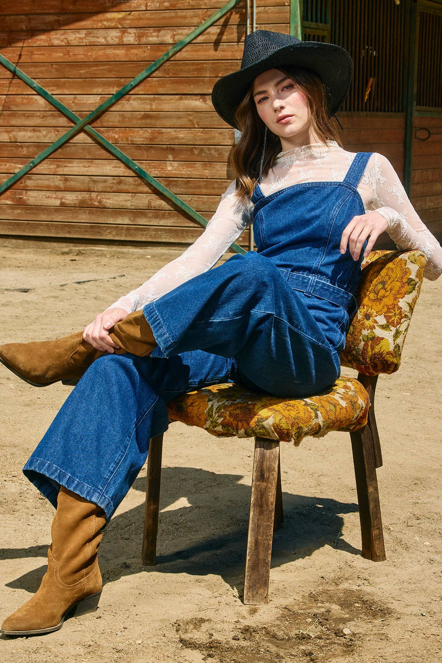 Denim Wide Fit Jumpsuit