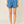 Mid Rise Flare Denim Shorts by Aaron & Amber