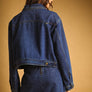 Regular Button Front Indigo Denim Jacket