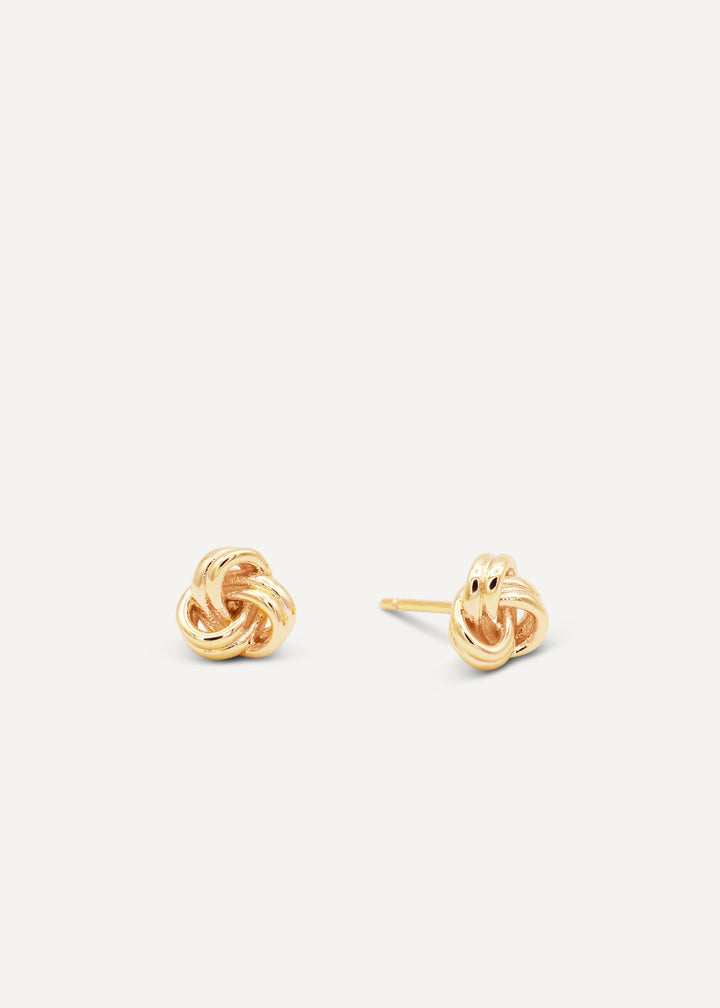 Petite Gold Knot Earrings by JaxKelly