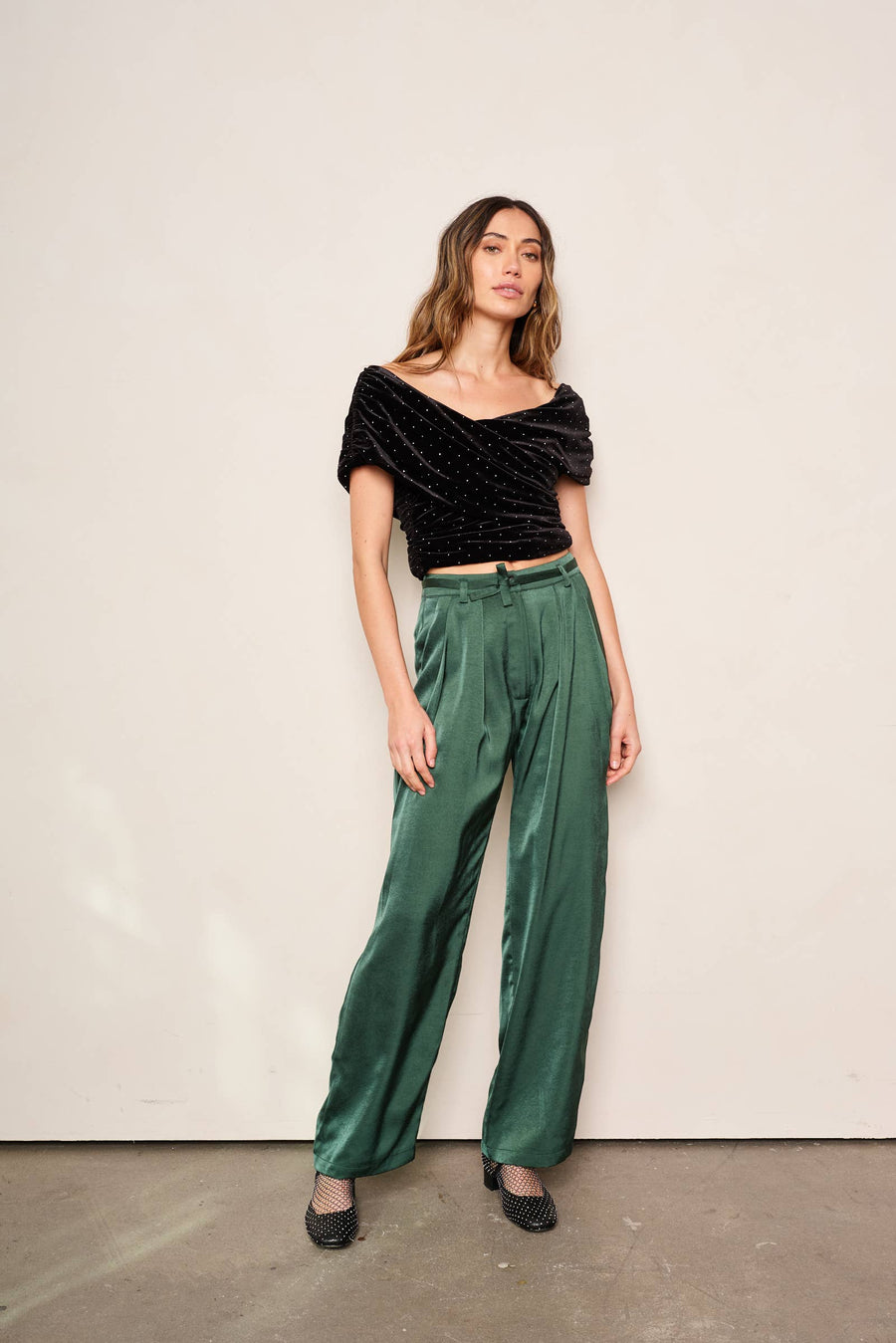 Mimosa Pant in Emerald Green by dRA