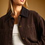 Corduroy Button Front Barn Jacket
