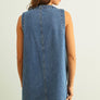 Sleeveless Button Front True Denim Dress