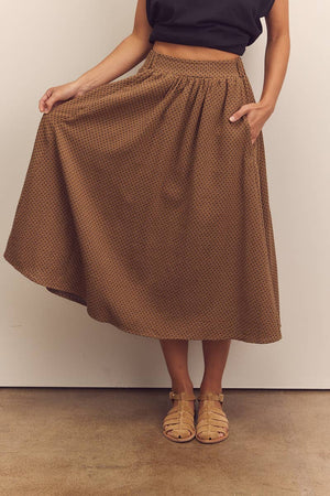 Midi-Circled Cotton Skirt by amente
