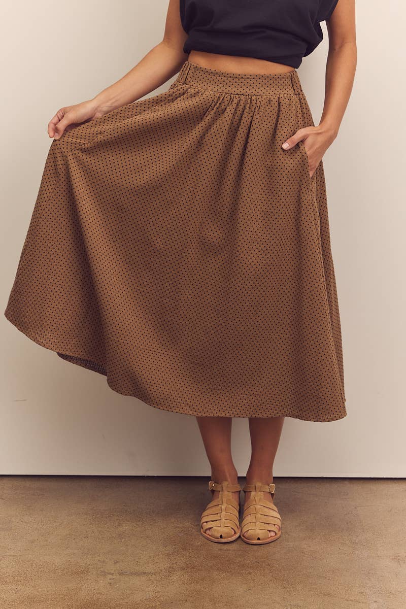 Midi-Circled Cotton Skirt by amente