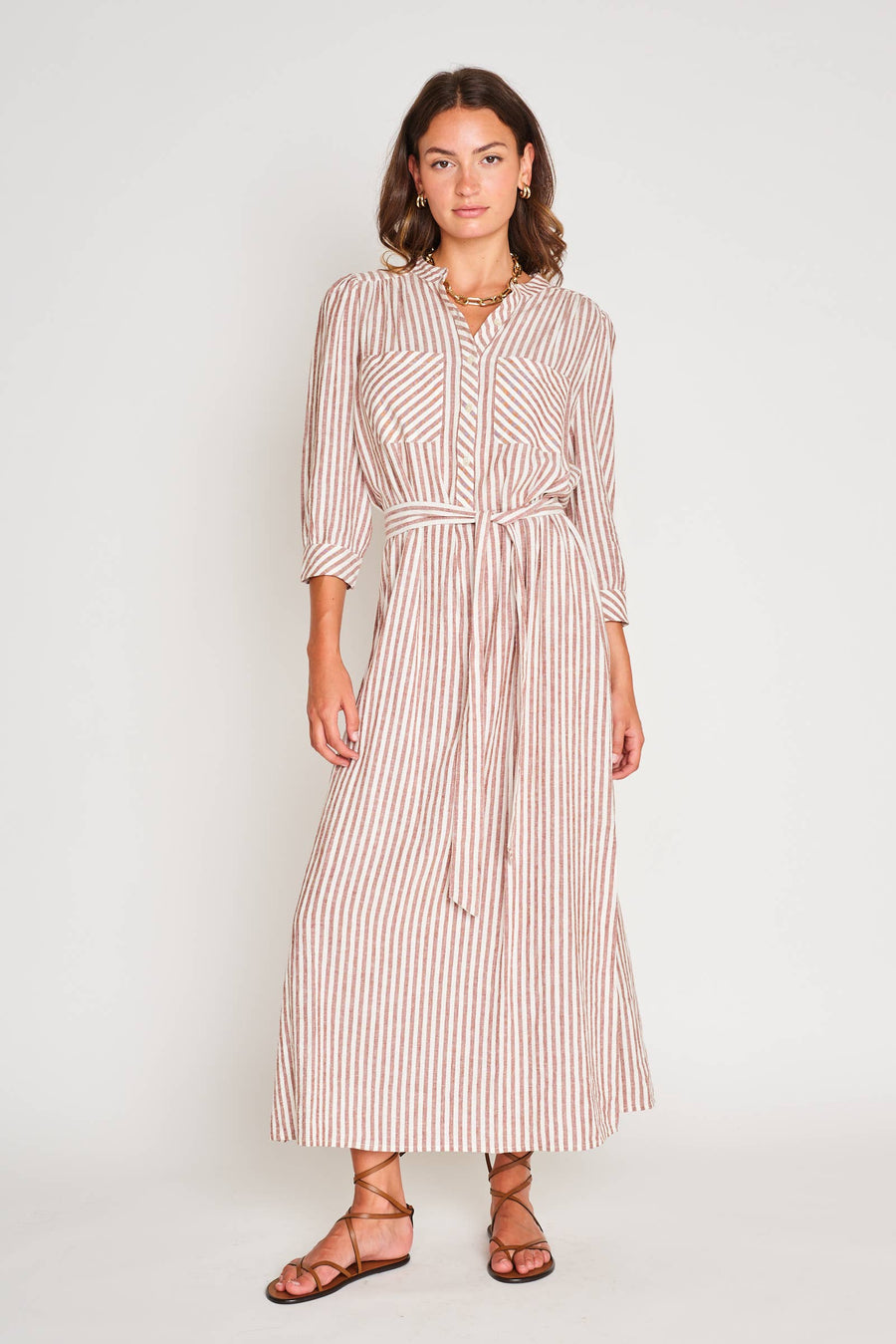 Cassie Dress in Sedona Stripe by DRA