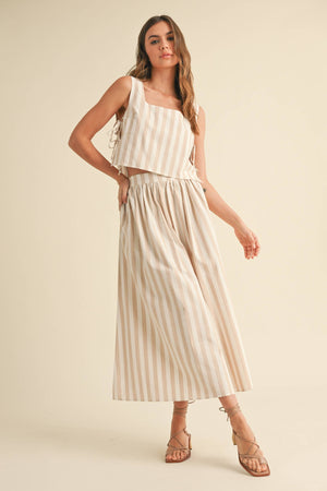 Striped Long Skirt