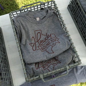 Heather Gray "Texas" Howdy from Round Top T-Shirt