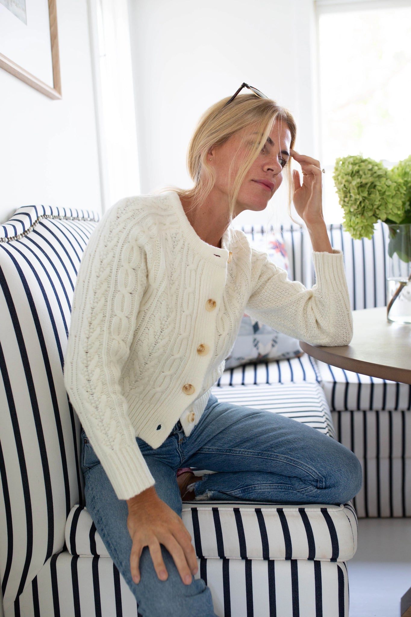 Cable stitch cardigan sales sweaters