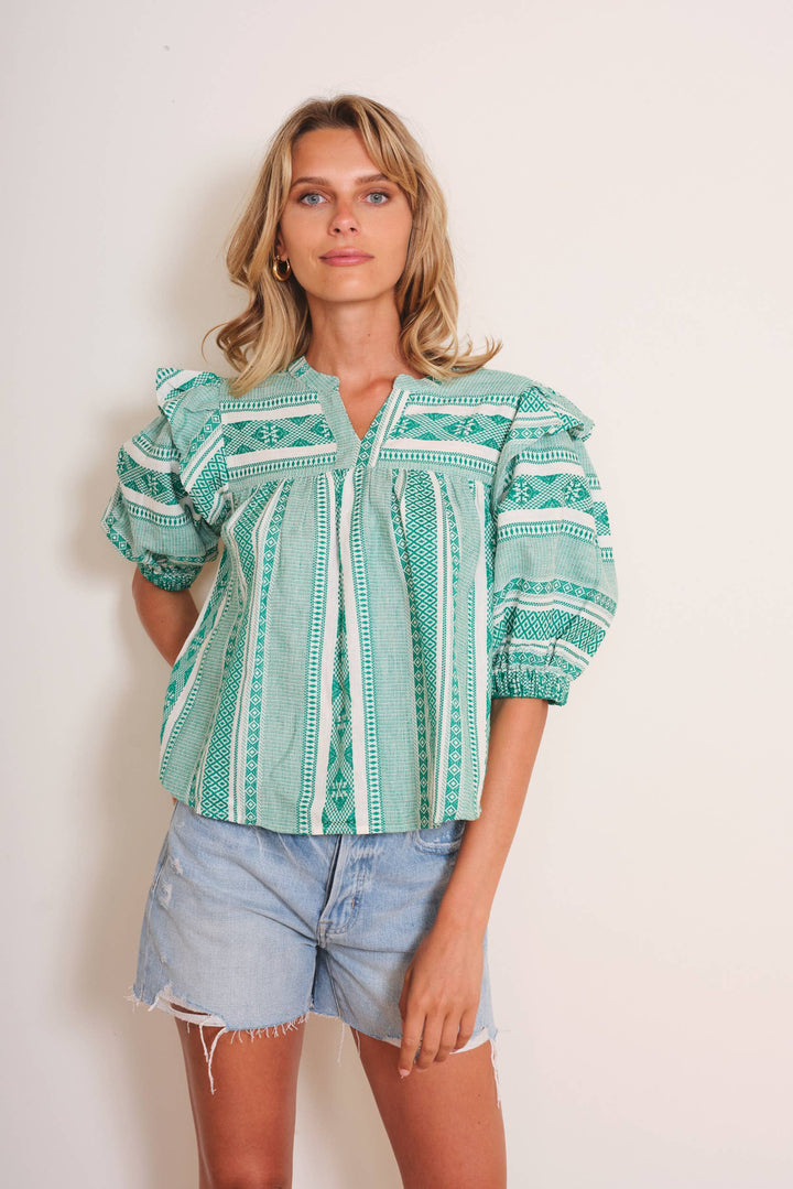 Janice Top in Green by dRA