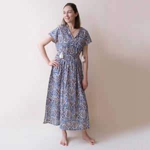 Meadow Dress in Blue Floral by Graymarket Design