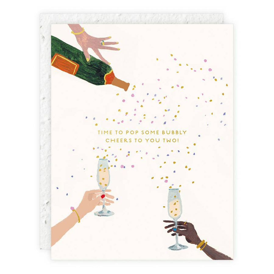 Pop Some Bubbly Wedding + Engagement Card