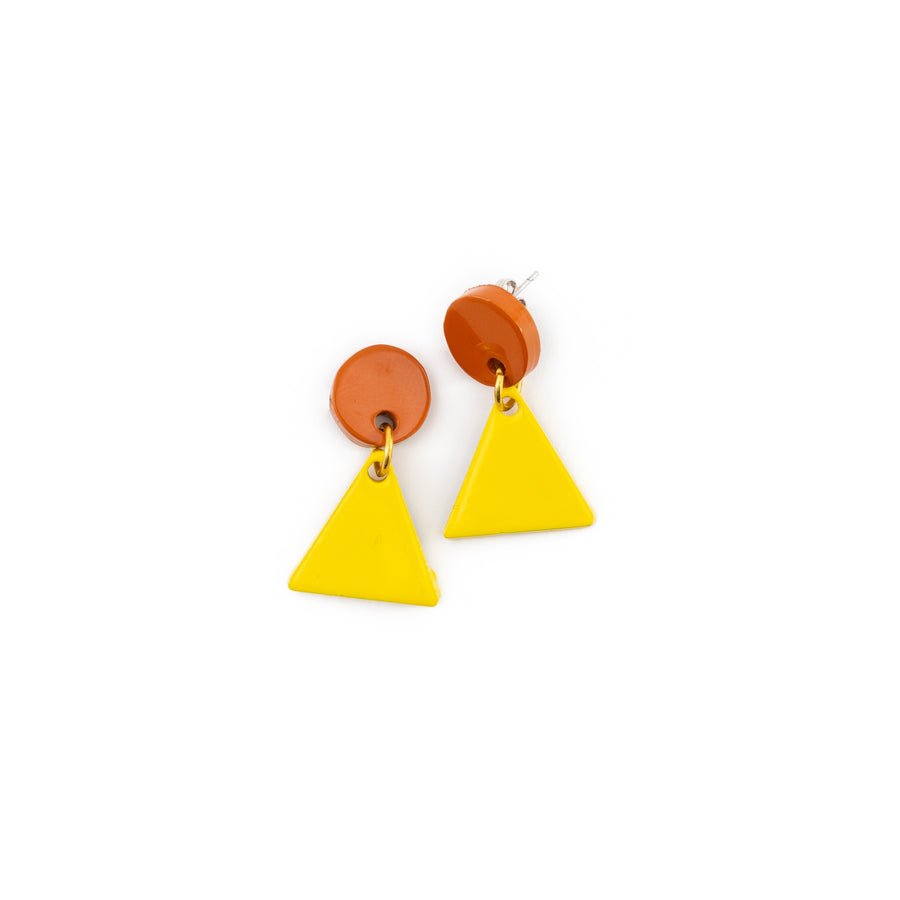 Citrus Triangle Drops Earrings by Sunshine Tienda