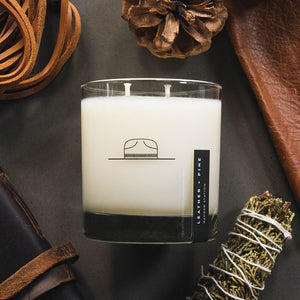 Leather + Pine Candle by Ranger Station