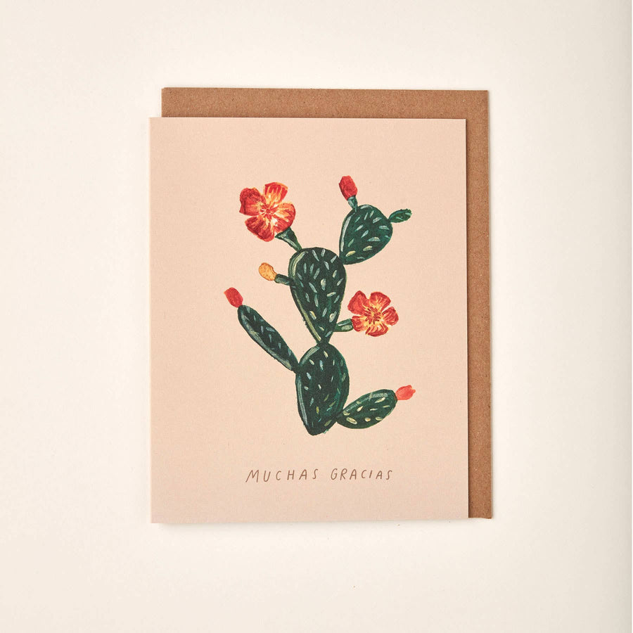Cactus Blossom Muchas Gracias Southwestern Card