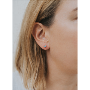 Opal Huggies Earrings