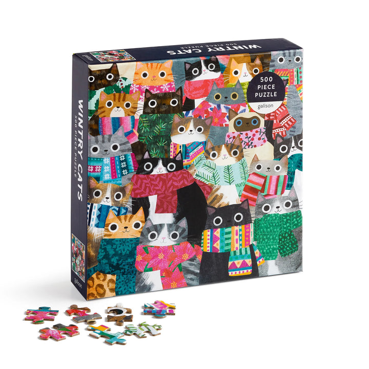 Wintry Cats 500 Piece Puzzle