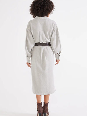 Daria Brushed Cotton Dress in Heather Cotton by Etica Denim