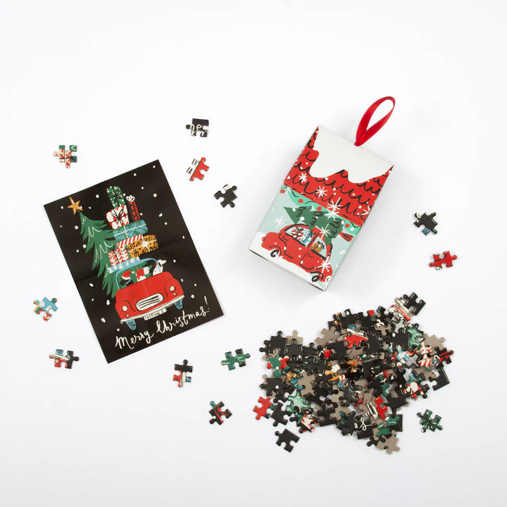 Christmas Car 130 Piece Jigsaw Puzzle Ornament